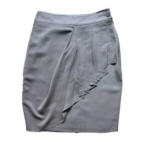 Reiss Women’s Lavender Gray Draped Pleated Skirt Size 8